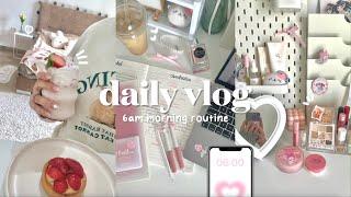 study vlog  6am morning routine, going out with friends, lots of studying + coffee