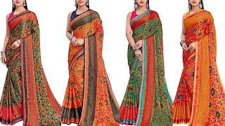 Chiffon Printed Saree || Nice Amazon Party Wear And Daily Wear Saree With Price || Online Saree