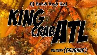 Ej Brad And Kai try KING CRAB ATL (GRUBHUB)