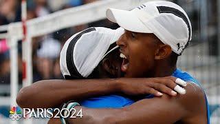 Cuba proves to be too much for U.S. in men's beach volleyball prelims | Paris Olympics | NBC Sports