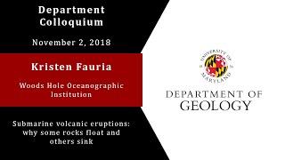Kristen Fauria from Woods Hole Oceanographic Institution - 11/02/18