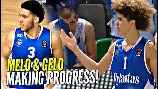 LaMelo & LiAngelo Ball MAKING PROGRESS! 2nd League Game!! Gelo Gets His Grown Man On!!