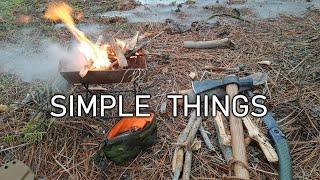 Simple Bushcraft, Winter Dayhike With CRKT Hammer Chogan, UCO Grill, EDC Rucksack,