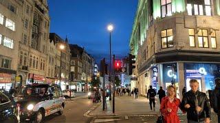 London Evening walk exploring the secret gems around Oxford Street - Rathbone Square & Rathbone St