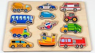 Best Learn Vehicles Tractor, FireTruck, Ambulance, Bus, Cars & Shapes | Preschool Toddler Learning