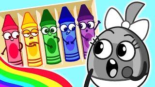 Funny Drawing Pencils  Five Little Funny Penсils and More Color Cartoons 