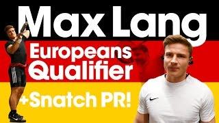 Max Lang 2017 Europeans Qualifier with 154kg Snatch PR! (with Subtitles, Press "CC" Button)