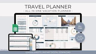 Travel Planner Spreadsheet Template for Google Sheets - Video Tutorial