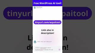 Free AI tool for WordPress! #wordpress #wordpressdevelopment