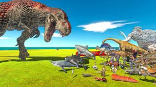 Snake Arena - T-REX vs EVERY UNIT - Animal Revolt Battle Simulator