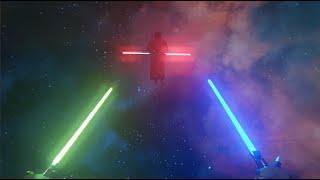 some gay ass choreographed lightsaber fight that me and my friend made, ignore