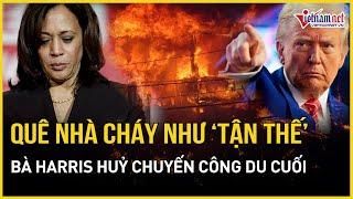 Quê nhà bị lửa bao vây, Phó Tổng thống Mỹ Harris huỷ chuyến công du cuối cùng | Báo VietNamNet