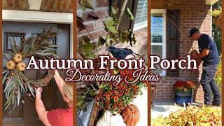 AUTUMN FRONT PORCH || DIY Fall Wreath || Fall Decorating Ideas