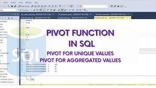 SQL | PIVOT Data in SQL | PIVOT Function