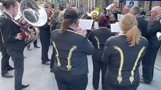 Chiltern Hills Brass play The Cossack at Delph, Whit Friday Marches 2023