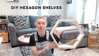 DIY Hexagon Shelves || This Faithful Home