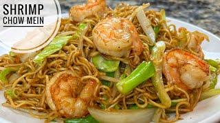 Shrimp Chow Mein With Cabbage And Bean Sprouts | How To Cook Chow Mein With Dried Noddle