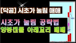 [닥공] 시초가 눌림목 매매-양봉캔들 아래꼬리 눌림공략법