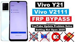 Vivo Y21 FRP Bypass │ Vivo Y20 V2111 Google Lock Remove Android 12 13 │Without PC │Setting Not Open