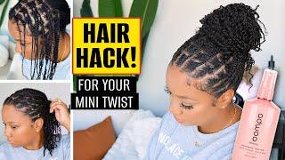 MINI TWIST HAIR HACK! + NEW ADWOA BEAUTY MELONBERRY LEAVE-IN HAIR MILK