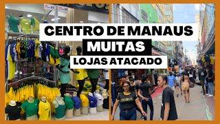 Centro de Manaus mostrando as lojas de atacado para vocês #manaus #atacado #lojasdemanaus