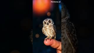 Tiny Owl on a Finger  Twilight Wonder!