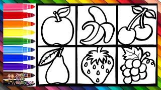 Draw And Color Fruits  Drawings For Kids