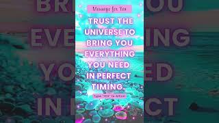TRUST THE UNIVERSE'S PERFECT TIMING  Trust, Believe, Receive  11:11 Message for You