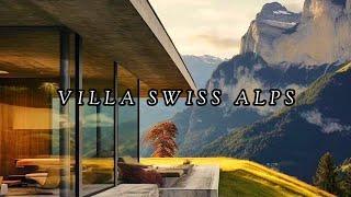 Harmonizing Architecture and Nature: Beautiful Villa Concept with Swiss Alps landscape