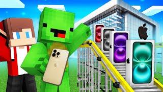 JJ and Mikey Open APPLE IPHONE Factory in Minecraft - Maizen