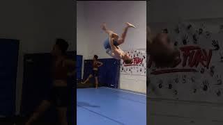 My First Flash Kick! and a fail... #tricking #gymnast #flip #kick #tumbling #parkour #shorts