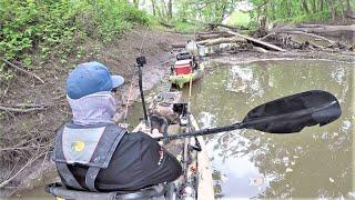 Remote Kayak Fishing in a Tiny Creek! (Float Trip)