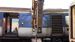 Shredding A Train For Recycling Watch As The Train Gets Cut In Half