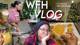 wfh vlog: super noisy days, making peppermint matcha, thanksgiving recap, holiday decor + more!