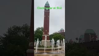 Clock tower at Saint Louis university centre of remembrance of route