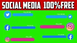 GREEN SCREEN SOCIAL MEDIA LOWER THIRDS 2020 II FREE