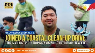 Joining Coastal Clean Up in MOA + Trying Genki Sushi! | Vlog 117 | TakeOffPH by Miyo Briones Jr