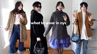 what to wear in nyc!! styling outfits with clothes I already own to wear in New York City