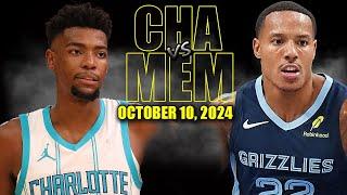 Charlotte Hornets vs Memphis Grizzlies Full Game Highlights - October 10, 2024 | NBA Pre Season