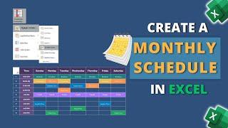 How to Create a Monthly Schedule in Excel