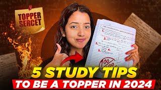 5 STUDY TIPS TO BE A TOPPER IN 2024 | CLASS 10 | CLASS 11 | SHUBHAM PATHAK #studytips #toppers