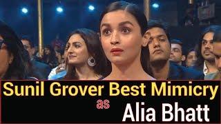 Sunil Grover As Pappu with alia bhatt and aishwarya rai funny moments in award shows