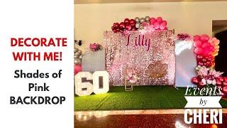 RoseGold Shimmerwall backdrop for 60th birthday | Events by Cheri | Philippine Party