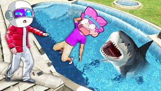 Sobrevive a los Tiburones Asesinos en GTA 5  LOS COMPAS en GTA V