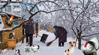 Mountain Resort Shahdag. It's Snowing in Azerbaijan's Mountain Village.