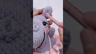 Crochet Hippo Ballerina  #crochetpatterns #freetutorials  #amigurumicrochet