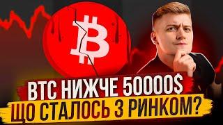 Чому BTC впав нижче 50000 USD? Паніка Страх Що робити?