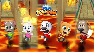 Talking Tom Gold Run All Characters Failed in The Lava - Lost City - Full Screen Android Gameplay