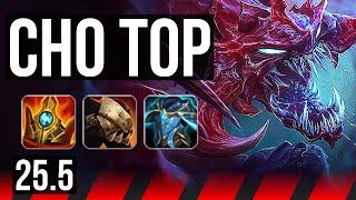 CHO'GATH vs GAREN (TOP) | Rank 7 Cho, 12/2/8, 44k DMG | EUW Challenger | 25.5