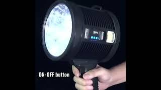 Rechargeable Led Handheld Flashlight Lights Searchlight Hunting Boat Camping Solar Powered Spotlight